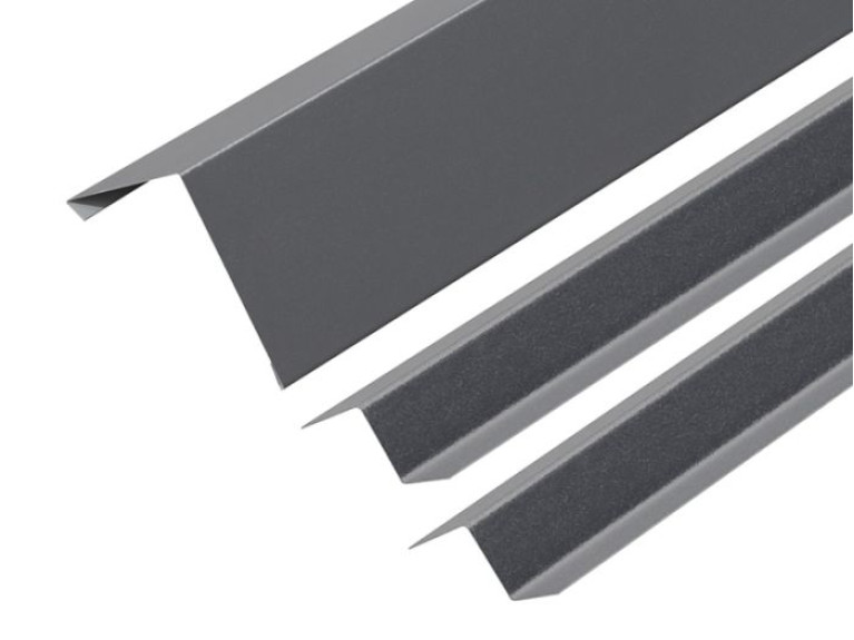 90° Corner Barge Flashing and Z Bar Kit for Standing Seam - 3m 120mm x 120mm 